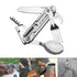 6-in-1 Folding Tableware (Fork/Knife/Spoon/Bottle Opener) for Camping and Survival(Silver)