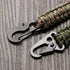 2pcs Outdoor Climbing Eagle Beak Buckle Umbrella Rope Hand-Woven Key Hanging Buckle(Black)