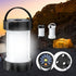 Camping Lantern Outdoor Solar Emergency Lights Multifunctional Tent Light(Black)