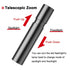 2600mAh LED Outdoor Strong Lighting Lithium Battery Flashlight, Color: Zoom Silver