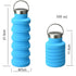 500ml Outdoor Sports Silicone Telescopic Cup Portable Foldable Travel Water Kettle(Black Handle Lid)