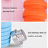 500ml Outdoor Sports Silicone Telescopic Cup Portable Foldable Travel Water Kettle(Gray Handle Lid)