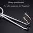 Stainless Steel Double Ring Duck Cooker Hanger Outdoor Barbecue Hanging Hook Stand, Specs: 4 Centi Steel Thick Long 28.5cm