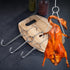 Stainless Steel Double Ring Duck Cooker Hanger Outdoor Barbecue Hanging Hook Stand, Specs: 4 Centi Steel Thick Long 28.5cm