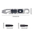 Multifunctional Outdoor Survival and Self-defense Ratchet Crowbar Tool EDC Bottle Opener(Silver)