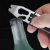 Multifunctional Outdoor Survival and Self-defense Ratchet Crowbar Tool EDC Bottle Opener(Silver)
