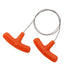 Stainless Steel Hand-pulled Wire Saw Rope Outdoor Camping Survival Equipment Saw, Color: Orange 63cm