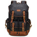 Retro Canvas Backpack Large Capacity Travel Computer Bag(Black)