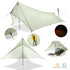 Ultralight Waterproof Flysheet Tent Shelter (Green)-2