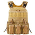 military tactical plate carrier vest with cummerbund pouches-8