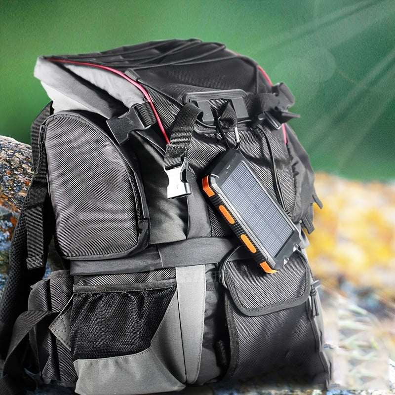 NNETM 10000mAh Portable Solar Power Bank with Dual USB-2