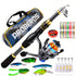 Fishing Rod Reel Combo Kit with Lures and Bag-0