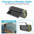 Solar Hand Crank Radio Emergency Weather 5000mAh Power Bank Charger Flash Light-2
