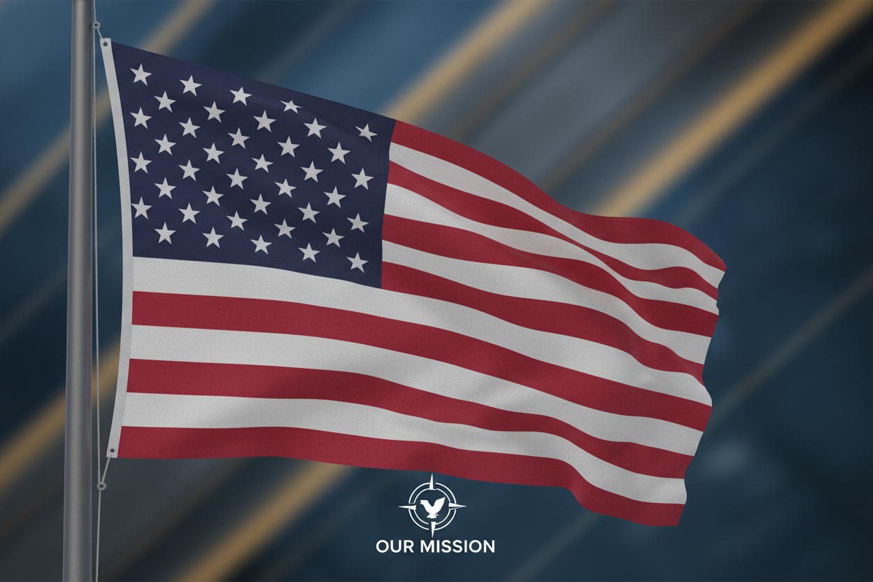 mission and us flag