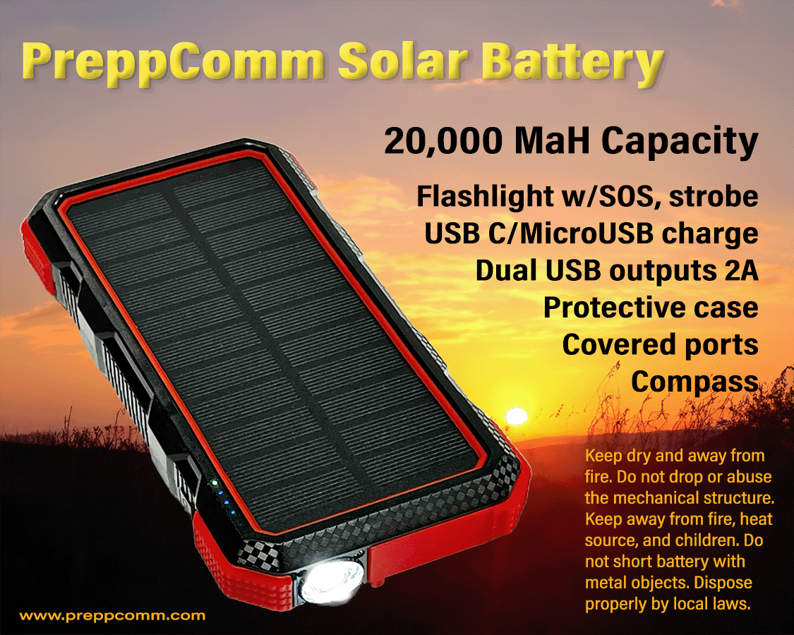 PreppComm Solar Battery