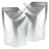 50pcs Reusable Beverage Nozzle Storage Bags Silver Stand Up Spout Pouches Metallic Mylar Milk Package Bags With Free Gift Funnel-4